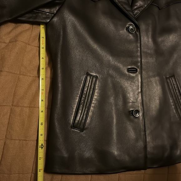 Banana Republic soft leather jacket, black small size. Y2K fashion. - Picture 9 of 10